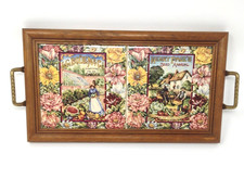 Vintage Tile Trivet Tray Seed