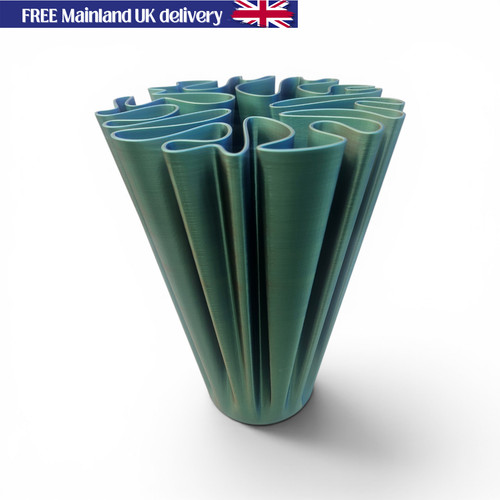 Twisted multi colour vase - multi,