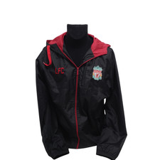 Liverpool FC Black Red Hooded Jacket Size M Official LFC Product Collectibles 