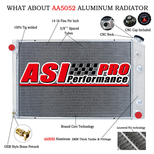 Row aluminum radiator for - aluminum,