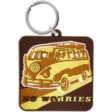 Camper PVC Keyring. No Worries Retro Gift Keychain for him