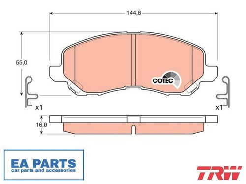 Brake pad set disc - brake, for