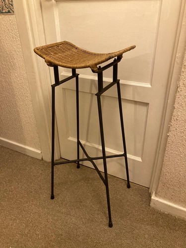 Vintage bar stool iron frame - stool.,