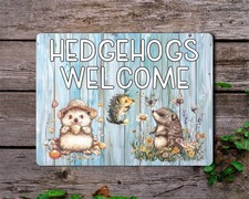 Hedgehog Metal Sign Gift -