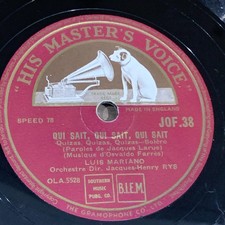 78RPM LUIS MARIANO Qui Sait /