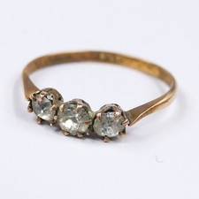 Antique Three Stone Paste Gilt
