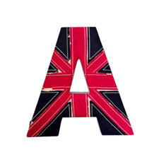 Home Accessories Union Jack Wood Letter Alphabet United Kingdom Flag Decoration