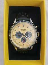 Sekonda Velocity Chronograph Men's Watch 1971 50m Yellow  Tachymeter RRP £89.99