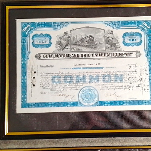 Railroad company stock - stock, share