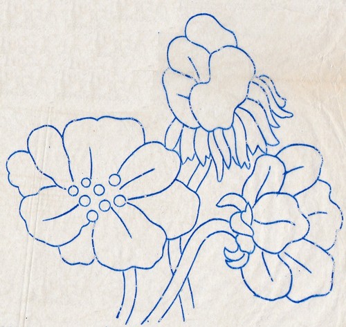 Vintage embroidery transfer - vintage,