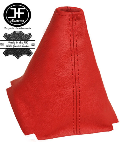 Red real leather manual gear - leather,