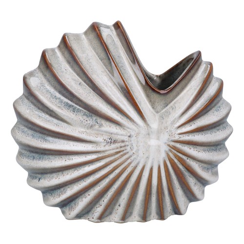 Natural stoneware spiral shell - spiral,