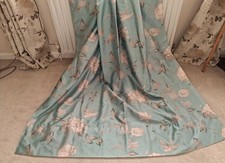 Next Curtains Floral Duck Egg