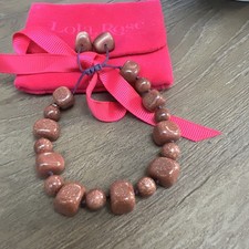 Genuine Lola Rose Gold Sandstone Bracelet In Pouch - Used VGC