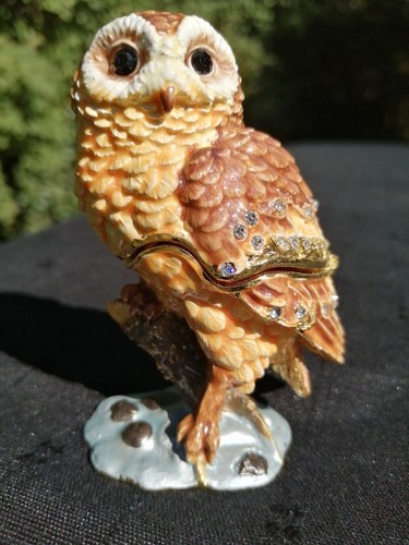 Owl ornament cloisonné - owl,