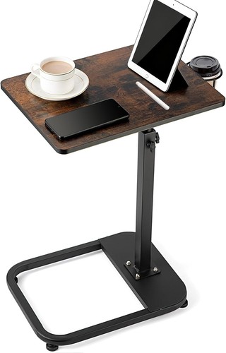Shaped side table adjustable - c-shaped,