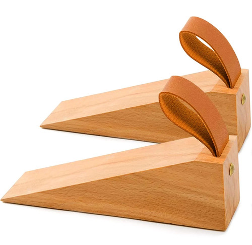 Large wood door stopper solid - large,
