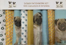 Cute pug dog patchwork