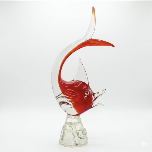 Murano glass fish sculpture - glass,