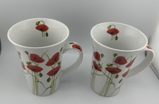 Dunelm Poppy Coffee Mugs X 2