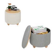 Round ottoman footrest - ottoman, w/