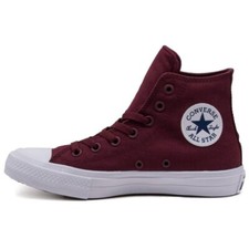 UK Size 9 - Converse Chuck Taylor All Star - High Top Trainers - Bordeaux / Red