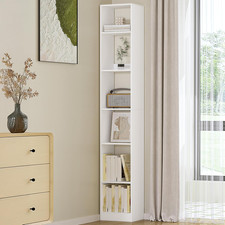 Tall Narrow Bookcase 6 Tier