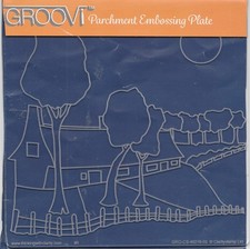 Groovi Parchment Embossing Plate House & Garden Pergamano Clarity  15 x 15cm