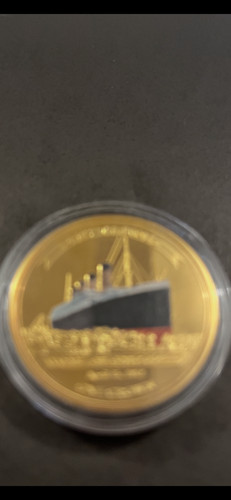 Glod plated coin - glod, titanic