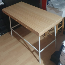 Ikea LILLÅSEN Desk with 3 Draws, Bamboo, 102x49cm