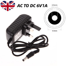 UK 6V 1A AC/DC Power Supply Adapter Charger Plug Mains Transformer Universal