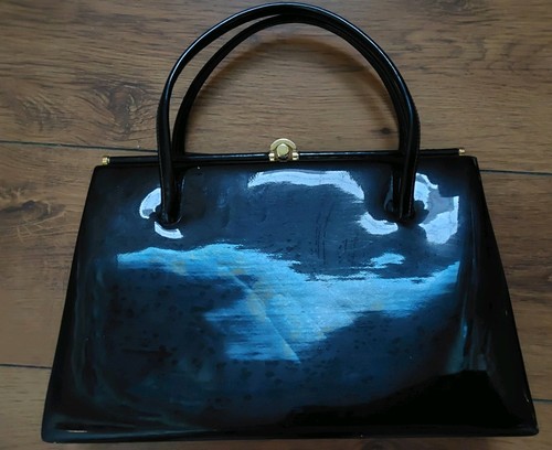 Vintage black patent leather