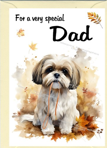 Shih tzu dog blank card - tzu,