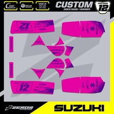 SUZUKI LT50 QUAD 84-99 GRAPHICS DECAL STICKER KIT BLOCK PINK/PURPLE