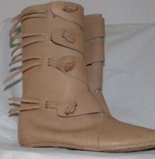 Four Toggled leather Viking Boots Shoes larp  Reenactment Uk Based In Stock