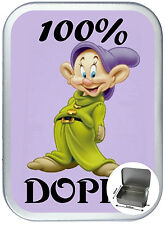 100% Dopey 1oz Silver Hinged Tobacco Tin,50ml Hinged Tin, Sewing Tin, Pill Box