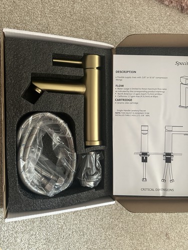 Brushed brass bathroom - bathroom, tap