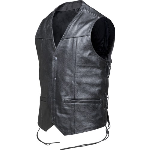 Rocker leather motorcycle vest - rocker,