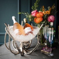 Octopus Stand & Crackle Glass