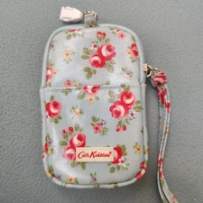 CATH KIDSTON Zip Gadget Pouch Purse Case Oil Cloth Dog Coin Phone Bag Rose