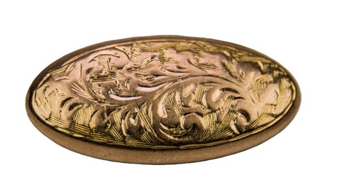 9ct gold cufflink - cufflink, button