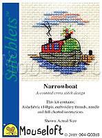 Narrowboat cross stitch kit - cross, by