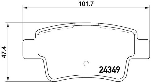 Brembo 104 brake pad set - p,