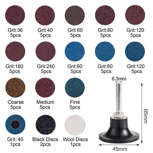 70pcs 50mm roll lock sanding - 70pcs,