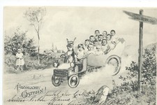 Postcard Artist Car Wagon