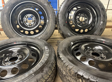 4 X GENUINE MERCEDES BENZ V CLASS VIANO BLACK 17” WHEEL & NEW DUNLOP TYRES