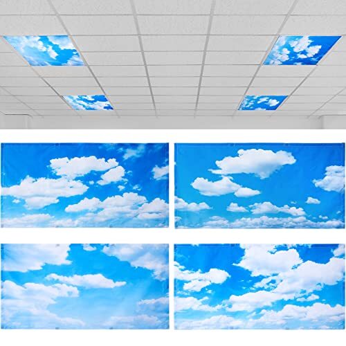 Blue sky fluorescent light - blue,