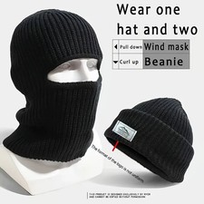 2 IN 1 Mens Beanie Hat