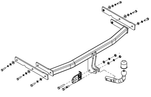 Swan neck tow bar - swan,