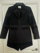 REISS Black Wool Blend Coat